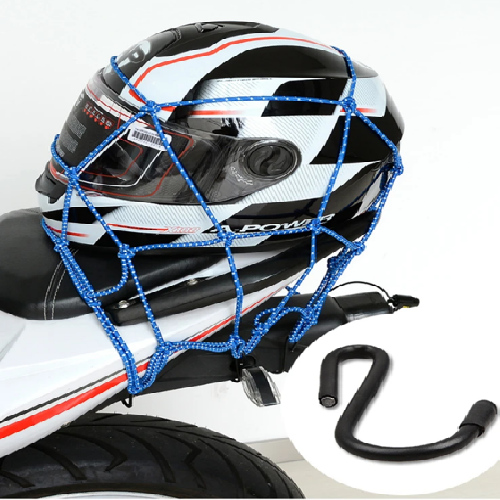 MALLA PARA CASCO GRUESO AZUL REFLECTIVO