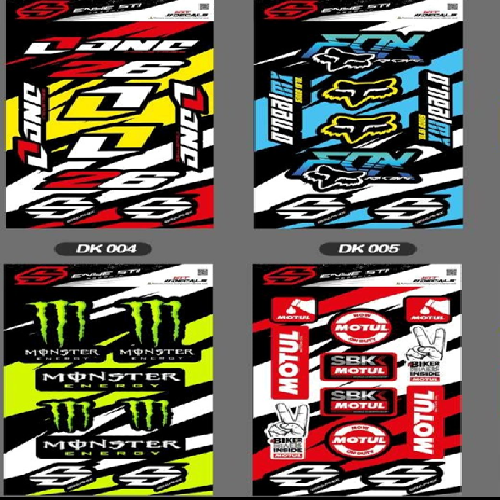 STICKER LAMINADO PLANCHA MULTIMARCA