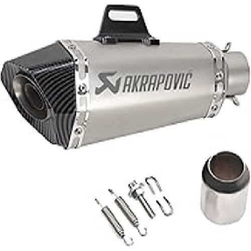 TUBO DE ESCAPE AKRAPOVIC MOD2 CORTO COLOR PLATA