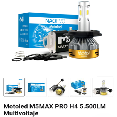 MOTO LED M5 MAX H4 UNIDAD