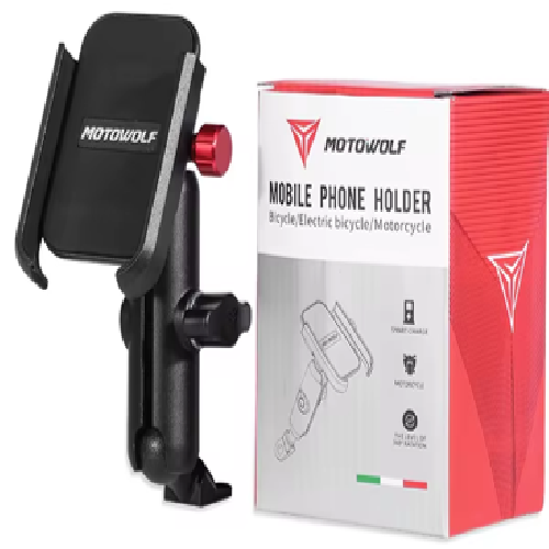 PORTA CELULAR MOTOWOLF ANTIVIBRACION ESPEJO