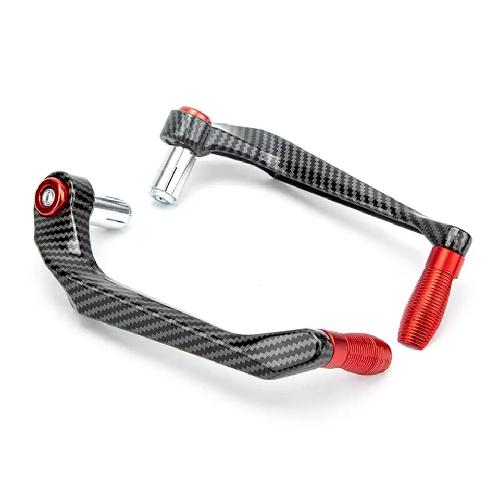 PROTECTOR DE MANIJAS ALUMINIO  CARBON ROJO