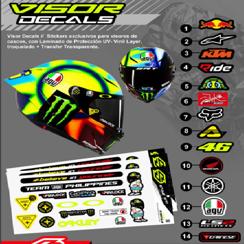 STICKER PARA VISOR DE CASCO