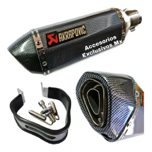 TUBO DE ESCAPE AKRAPOVIC FIBRA CARBON CON SILENCIADOR