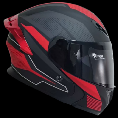 CASCO ABATIBLE XTREME ROJO MATE ALERON ROJO 