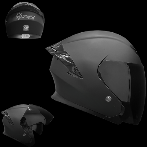 CASCO OPEN FACE XTREME NEGRO MATE