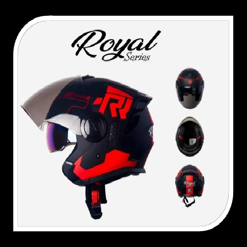 CASCO OPEN FACE ROYAL CON DISEÑO