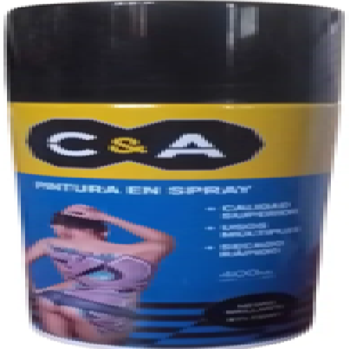 PINTURA SPRAY C&A NEGRO BRILLANTE X DOCENA