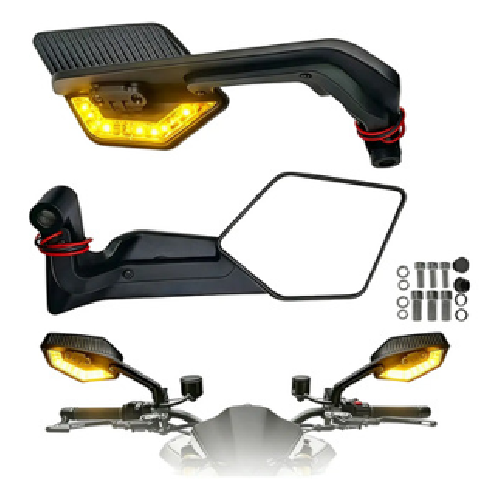 ESPEJO ALERON NAKET DIAMANTE CON LUZ LED